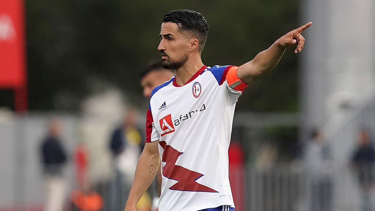 El capitán del Rayo Majadahonda, Jorge Casado, en un partido.