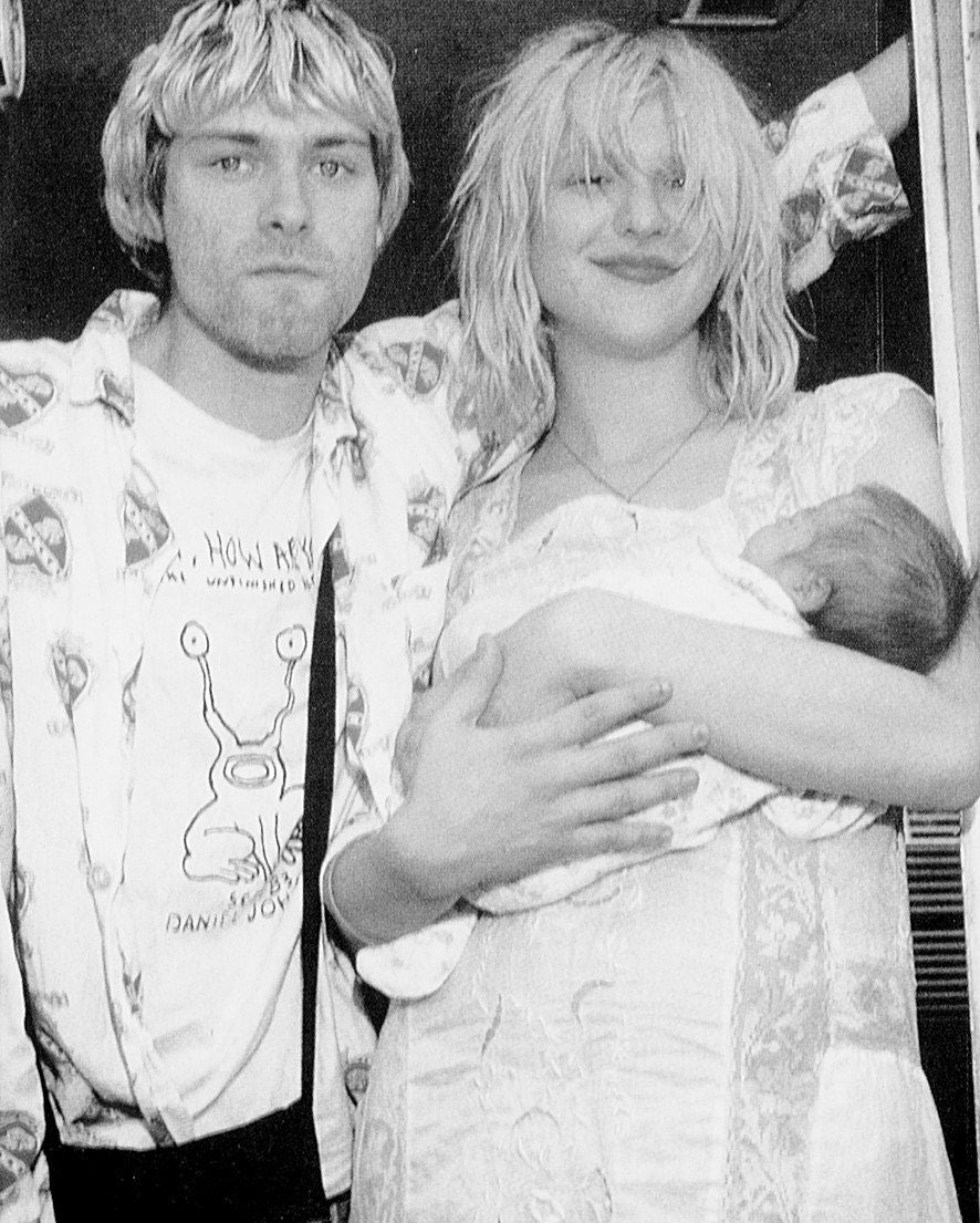 Con Courtney Love y la hija de ambos, Frances.