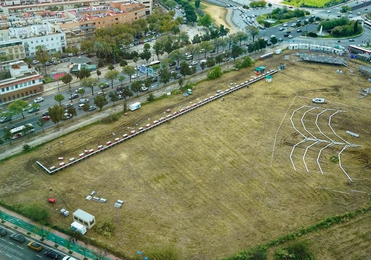 La guasa de los sevillanos con la superbarra 'a la bilbaína' de la Athletic Hiria: «Es la más larga del mundo»