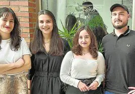 Raisa Álava, Claudia Hernández, Oihane Barrueta y Markel Orozko.