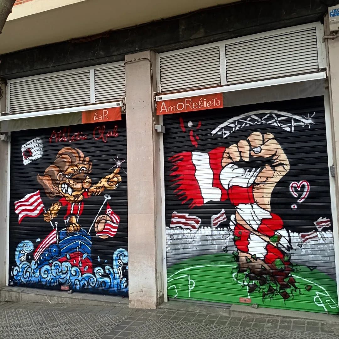 Imagen principal - Otros de los diseños en diferentes bares de la zona.