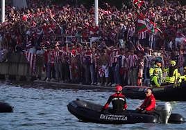 Vídeo del dispositivo de seguridad por tierra, mar y aire en Bilbao para la gabarra