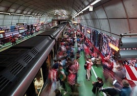 La estación de metro que simula ser San Mamés ya tiene fecha de caducidad