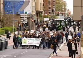 Los tractores, hoy por las calles de Vitoria.