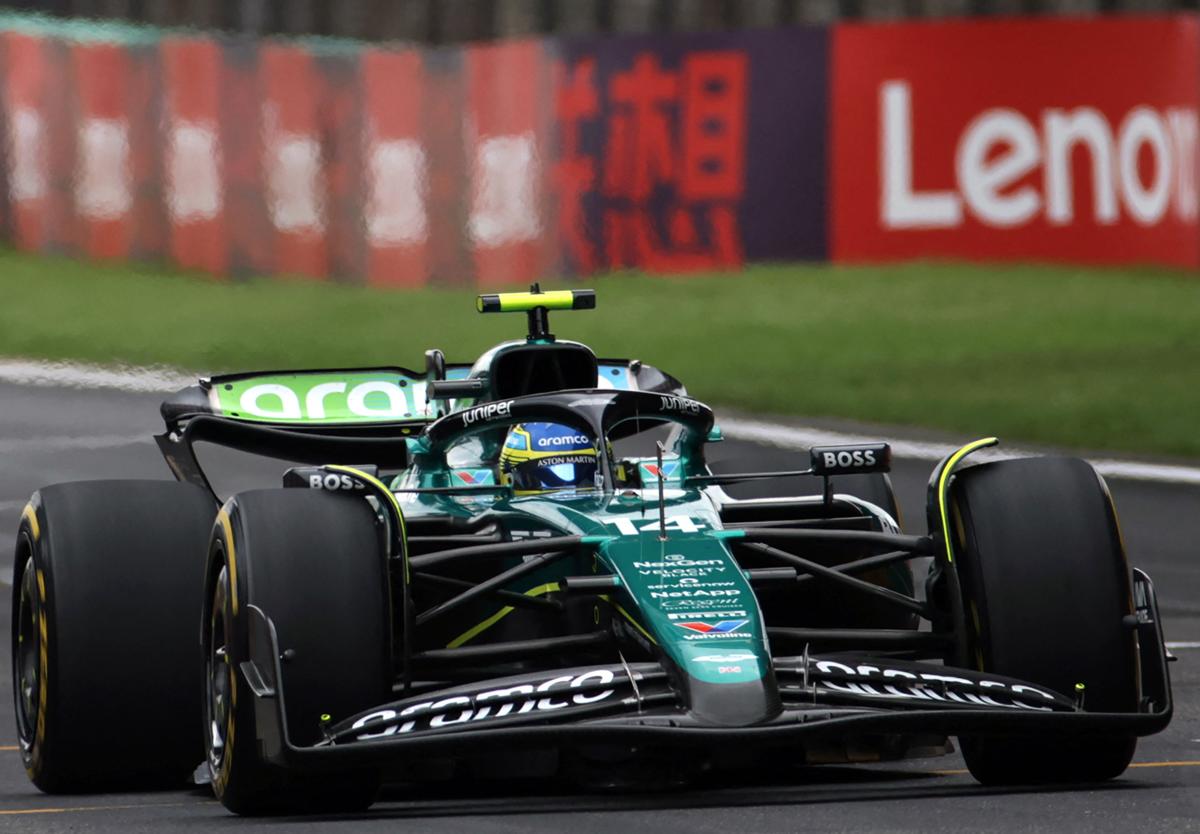 Fernando Alonso durante la Sprint de China.