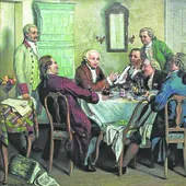 'Kant y sus compañeros de mesa' (hacia 1890), de Emil Doerstling.
