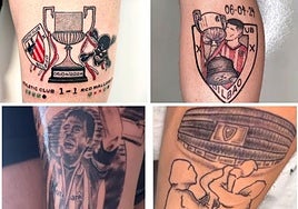 La Copa, el tatuaje de moda entre los aficionados del Athletic