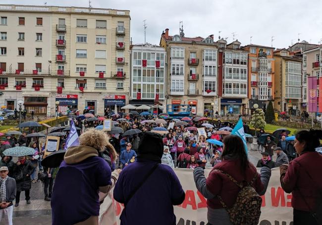 En la plaza de la Provincia donde se escenificó 'una Retreta de San Prudencio'.