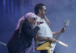 'El Drogas', durante el concierto que ofreció el verano pasado en el Azkena Rock.
