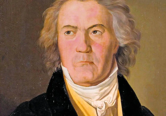 Beethoven, retratado por Ferdinand Georg Waldmüller en 1823, un año antes de estrenar la Novena Sinfonía.
