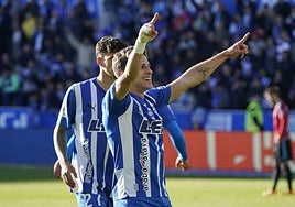 Giuliano celebra su gol ante el Celta.
