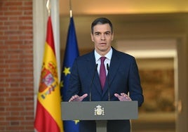 Pedro Sánchez, en La Moncola.