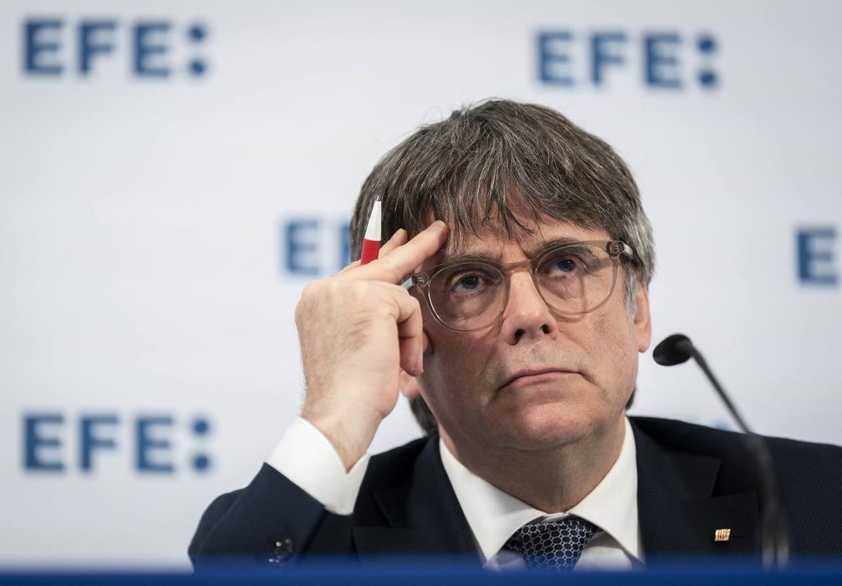 El expresidente de la Generalitat y cabeza de lista de JxCat, Carles Puigdemont.