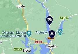 Un conductor herido al salirse de la calzada en Legutio