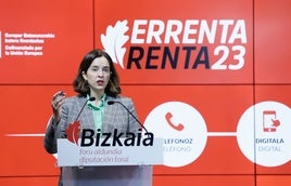 La diputada de Hacienda de Bizkaia, Itxaso Berrojalbiz