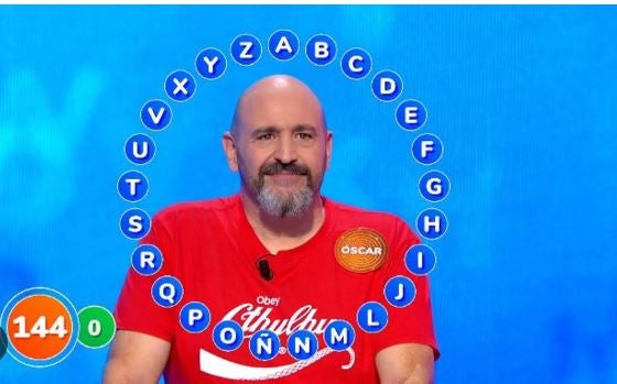 La letra definitiva del 'Rosco' con la que Óscar Díaz ha ganado el gran bote de 'Pasapalabra'