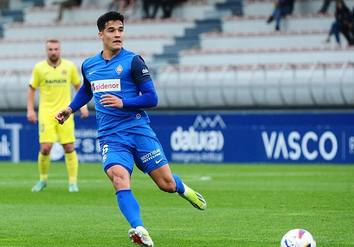 Yriarte, en el duelo del pasado domingo en Lezama.