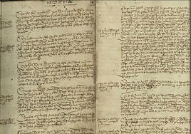 Una de las actas municipales de Vitoria que se conservan.