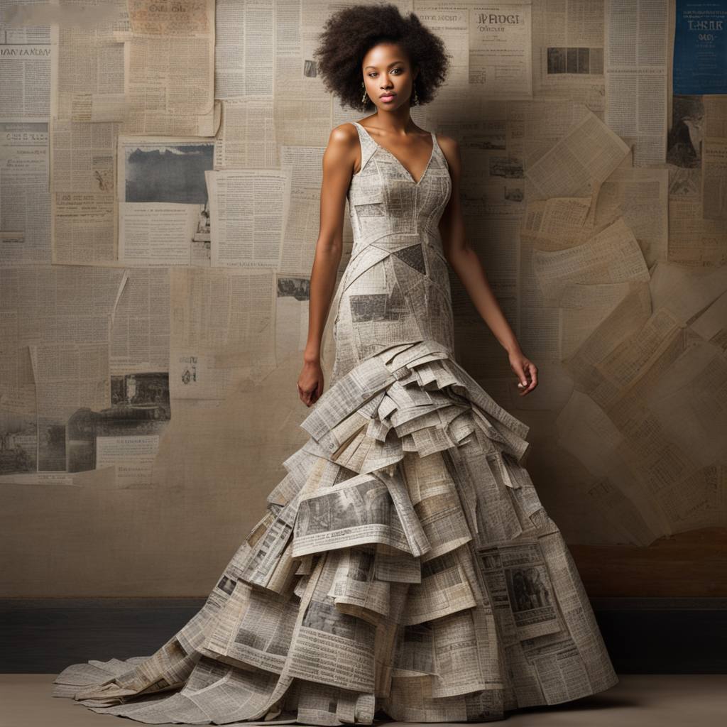 Es de Zalla y único diseñador que convierte los periódicos en vestidos