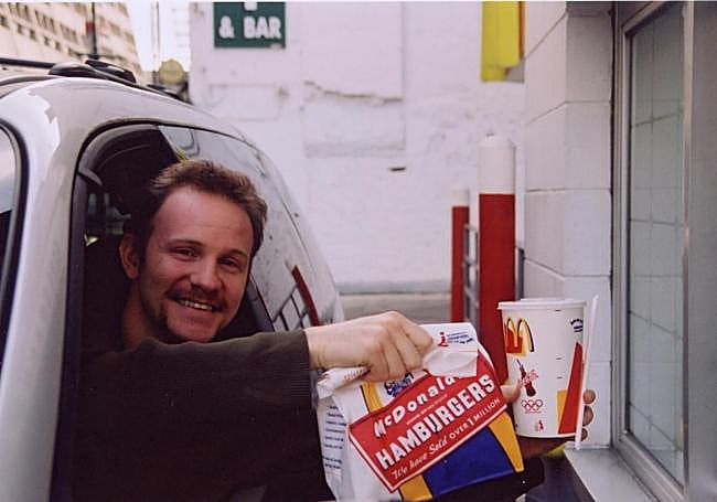 Spurlock, con uno de los menús.
