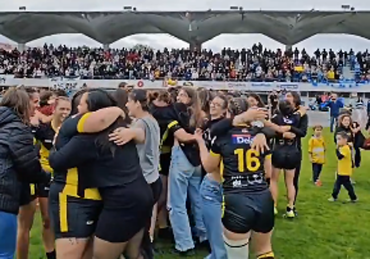 Estallido de alegría al finalizar el partido.