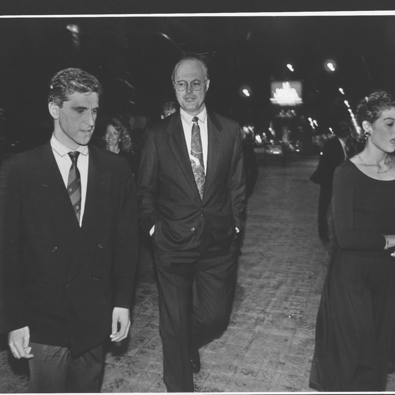 Thomas Krens, presidente del la Fundación Guggenheim junto a Juan Ignacio Vidarte, ambos directores de la Comisión Guggenheim, en Bilbao