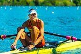 Virginia Díaz sonríe tras haber conseguido la clasificación olímpica en Lucerna.