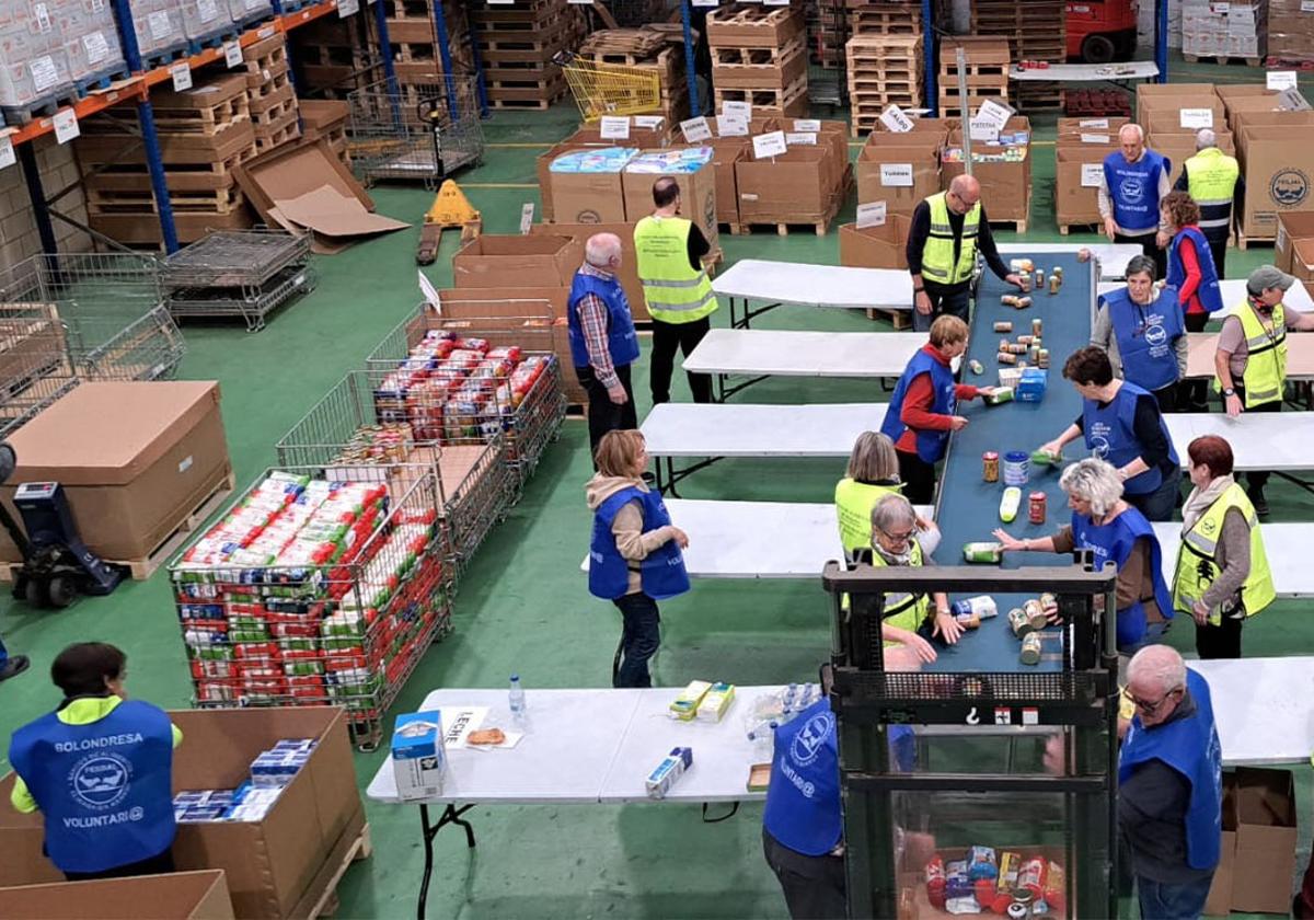 Voluntarios del Banco de Alimentos de Bizkaia.