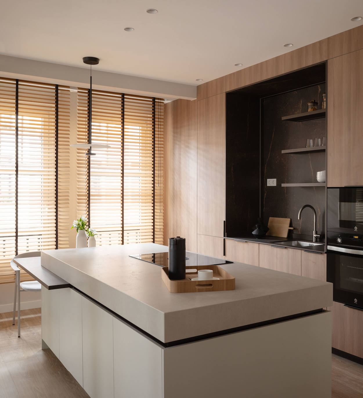 Un piso de 100 metros en el Ensanche de Bilbao en el que la cocina es la estrella