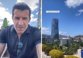 Luis Figo, un enamorado más de Bilbao: «El Guggenheim es impresionante»