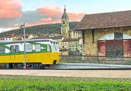 Antigua estación del Vasco-Navarro en Antoñana.