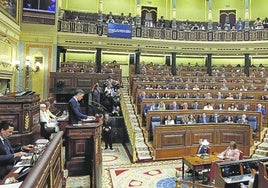 Imagen del pleno celebrado en el Congreso el pasado martes.