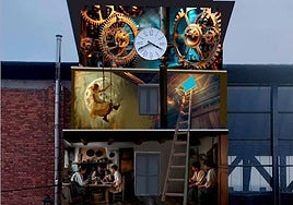 La obra de Chema Ortega se pintará en la torre del reloj en unas semanas.