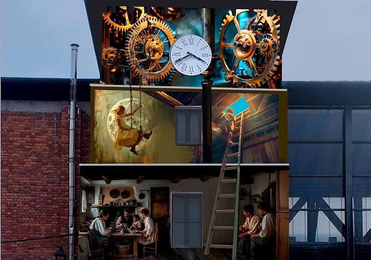 La obra de Chema Ortega se pintará en la torre del reloj en unas semanas.