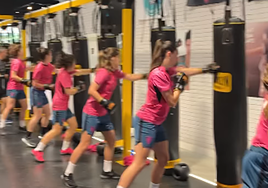 Un entrenamiento diferente para el Athletic de David Aznar