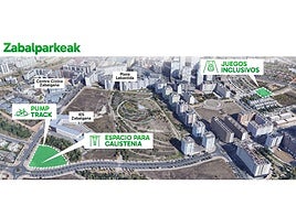 Así será el parque con calistenia y circuito pumptrack de Zabalgana
