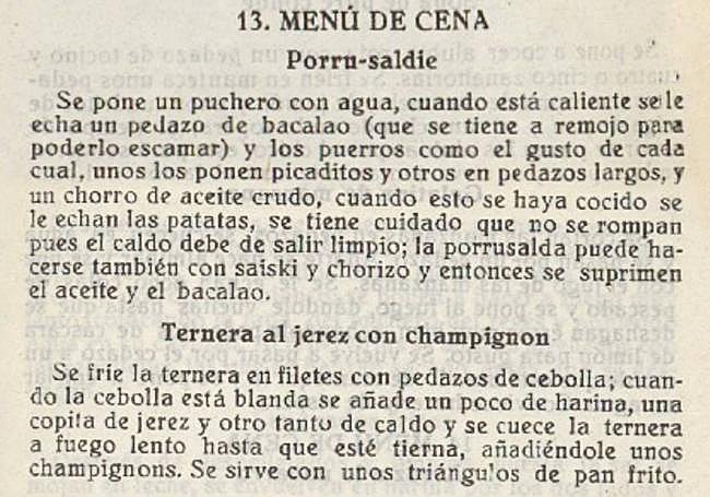 Recetas del libro 'Lecciones prácticas de cocina'.