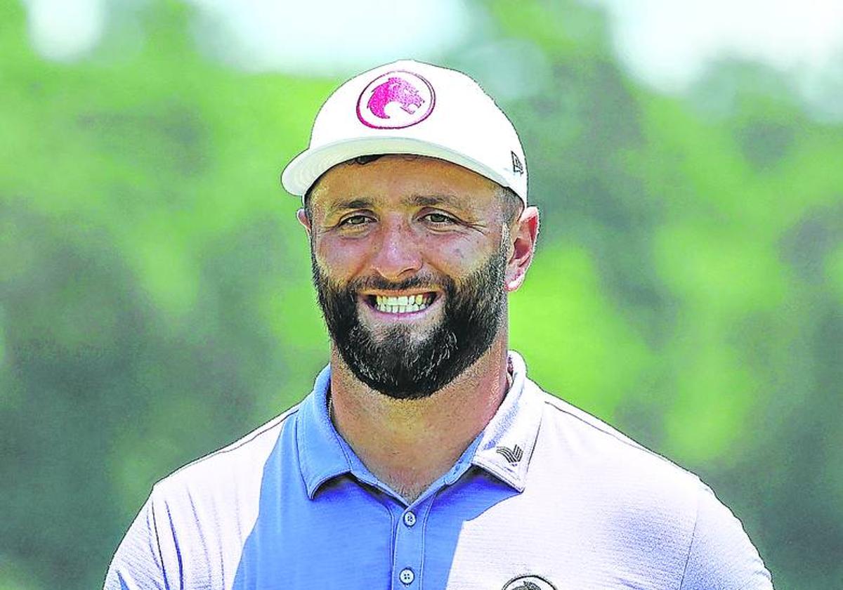 Jon Rahm, durante la primera jornada del torneo de Houston, donde se retiró.