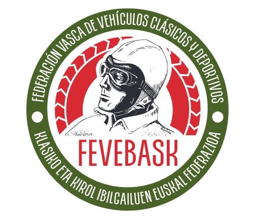 Imagen - El escudo de la federación se centra en la imagen de un piloto, extraída del cartel del segundo Rallye Firestone Bilbao, de 1953.