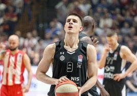 Marinkovic, en su primera en el Partizan.