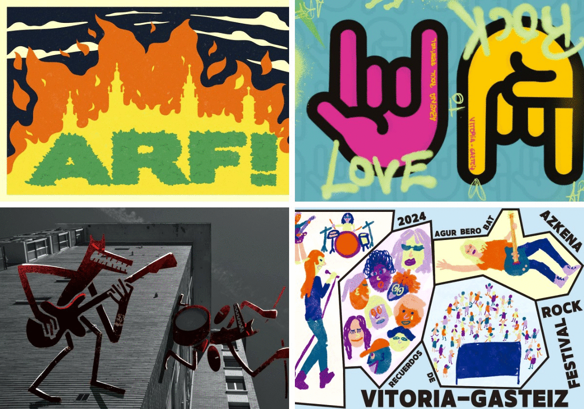 Algunas de las postales.