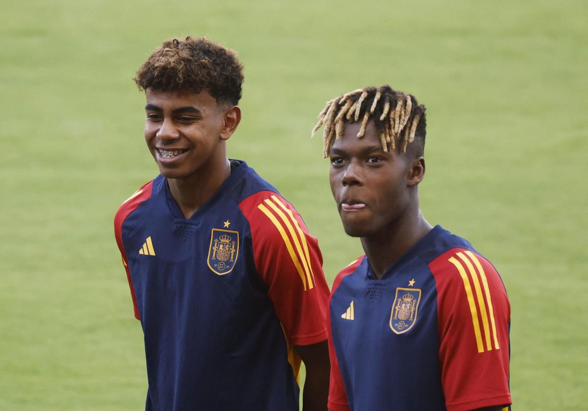 Lamine Yamal y Nico Williams, en la Eurocopa.