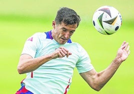 Vivian, en un entrenamiento de la selección.