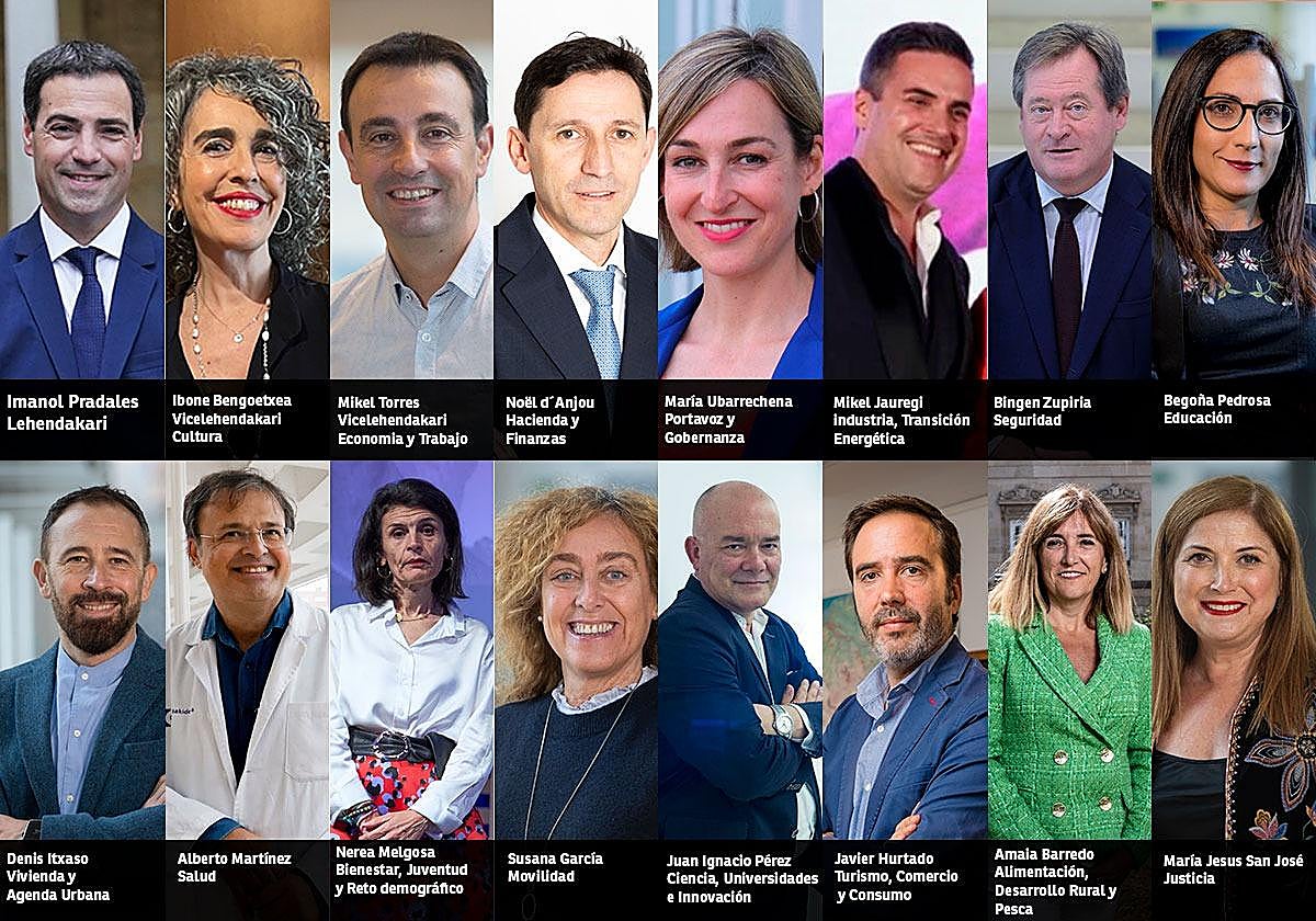 Imanol Pradales con los nuevos consejeros.