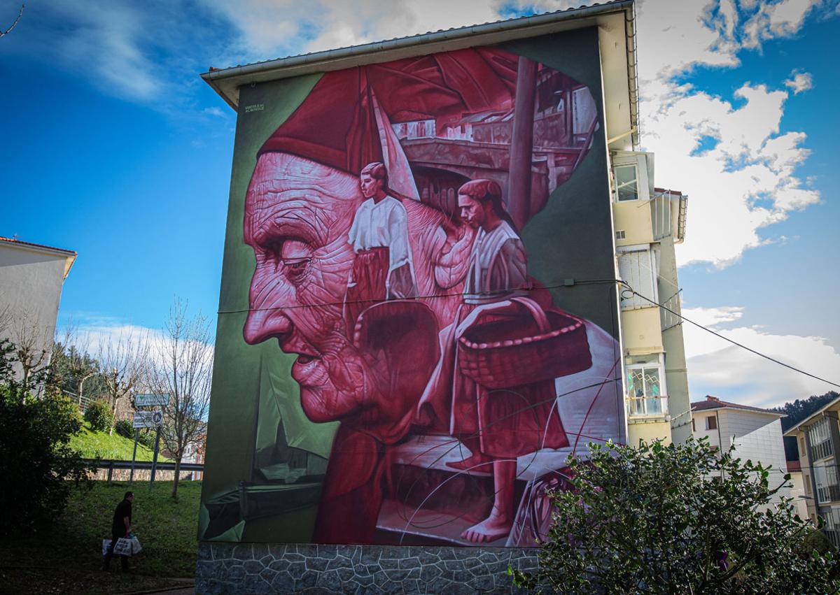 Imagen secundaria 1 - El arte urbano atraca de nuevo en Ondarroa