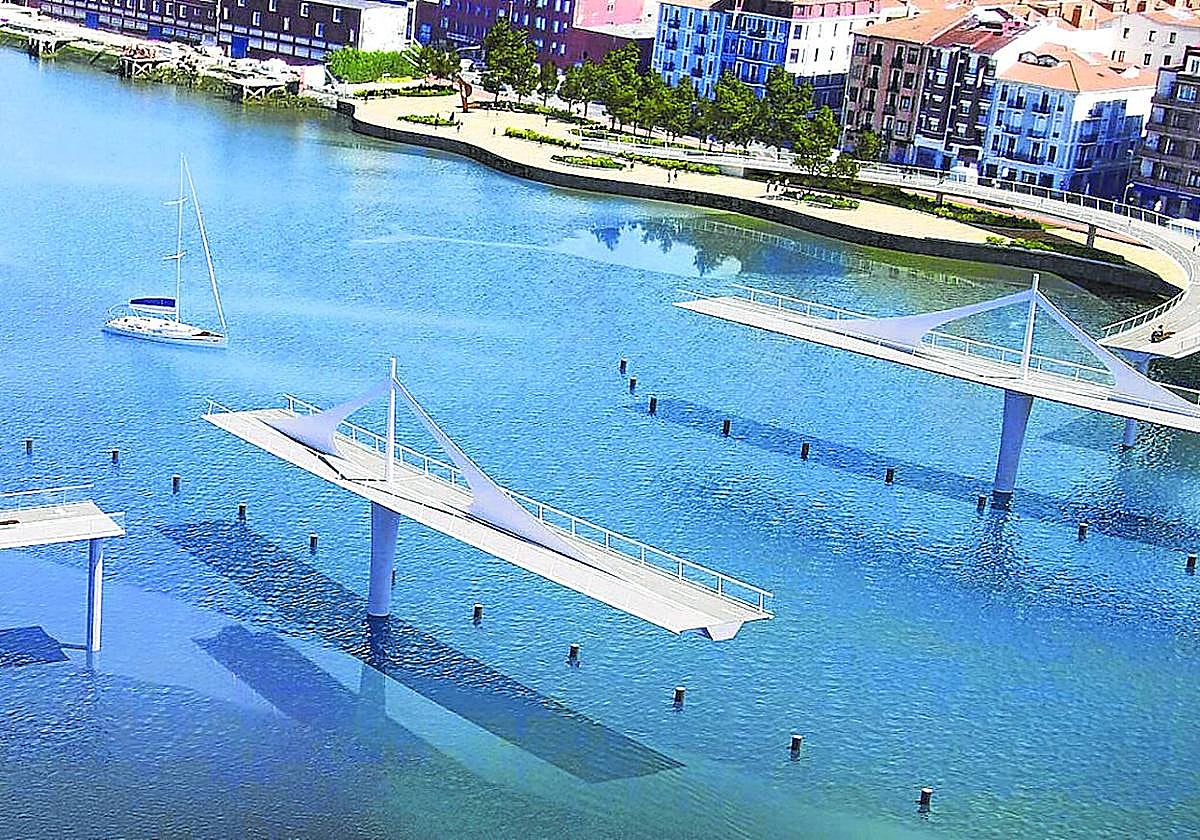 Imagen de como quedará el puente.