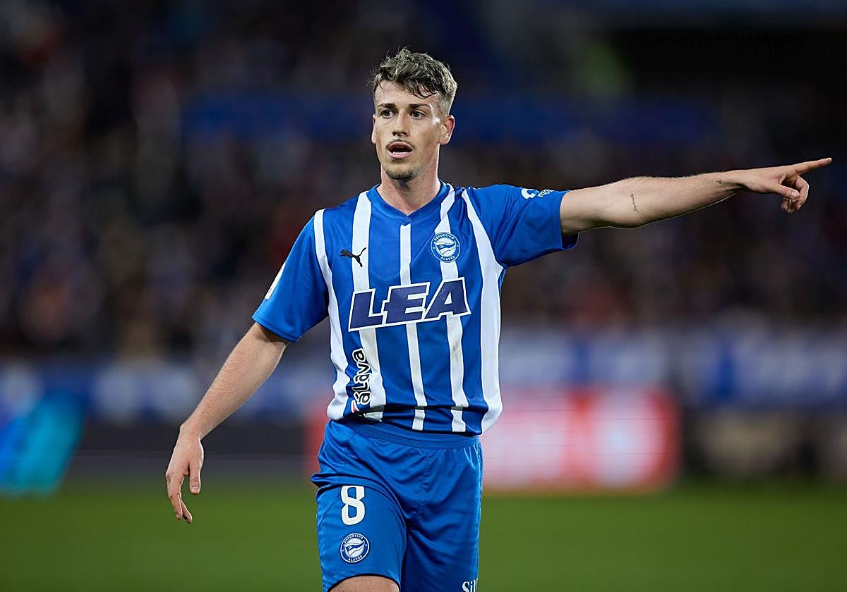 Antonio Blanco durante el partido frente al Real Madrid en Mendizorroza.
