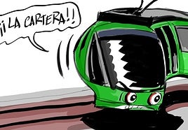 La tira de Cerrajería y los que viajan sin billete en el tranvía de Vitoria