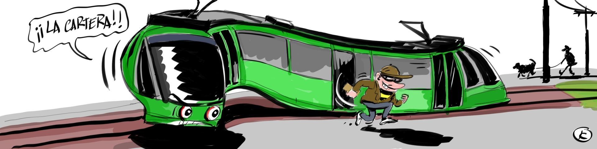 La tira de Cerrajería y los que viajan sin billete en el tranvía de Vitoria