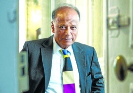 Partha Dasgupta, antes de la entrevista.